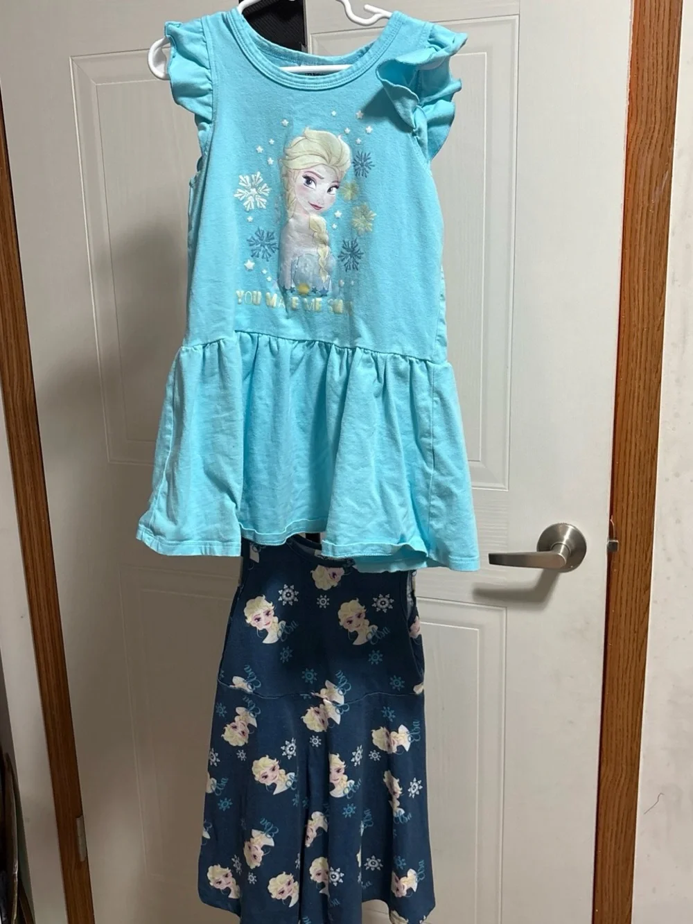 Disney Aqua Girls Top with Elsa Accent